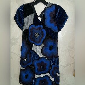 Dress size 2 sequin blue